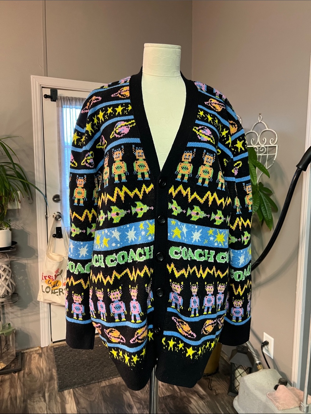 Coach wool/acrylic Space Cardigan